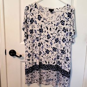 Jjill large WearEver Collection top in white and blue